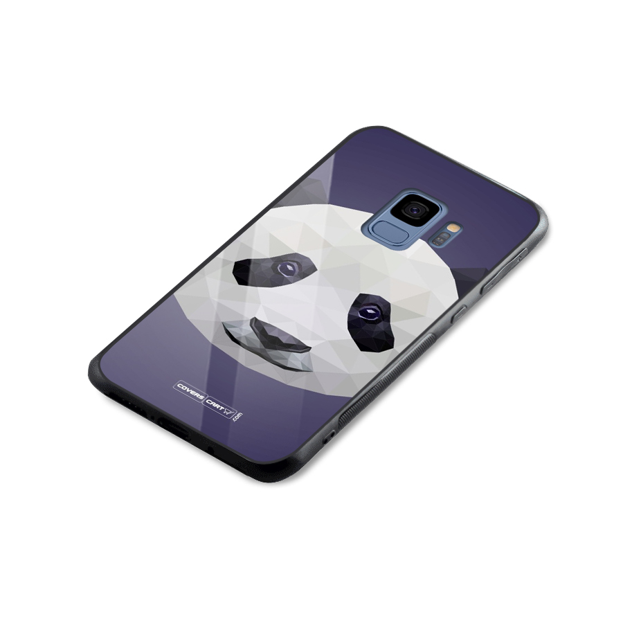 Polygon Panda Glass Back Case for Galaxy S9