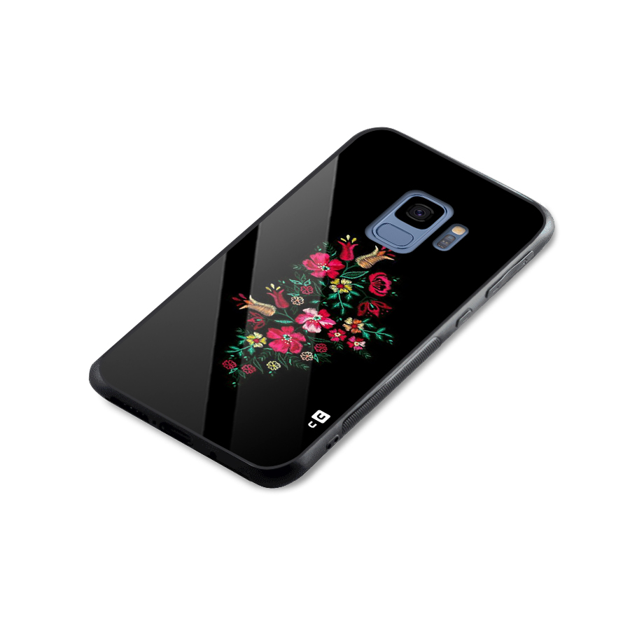 Pretty Allure Flower Glass Back Case for Galaxy S9