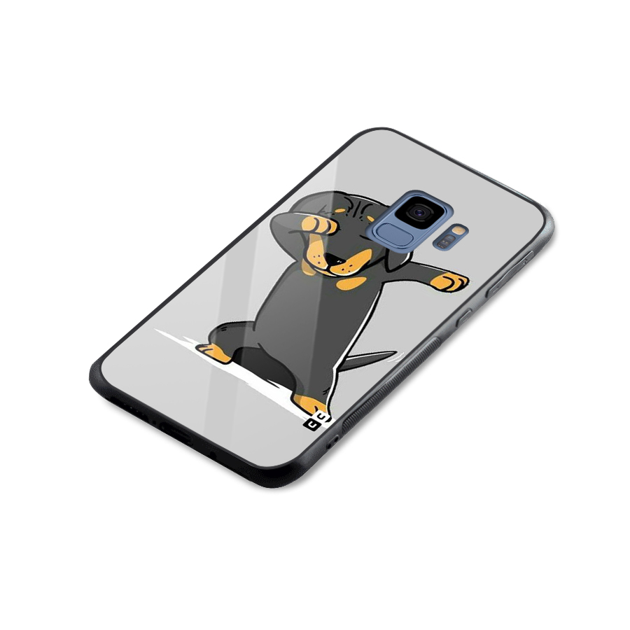 Puppy Dab Glass Back Case for Galaxy S9