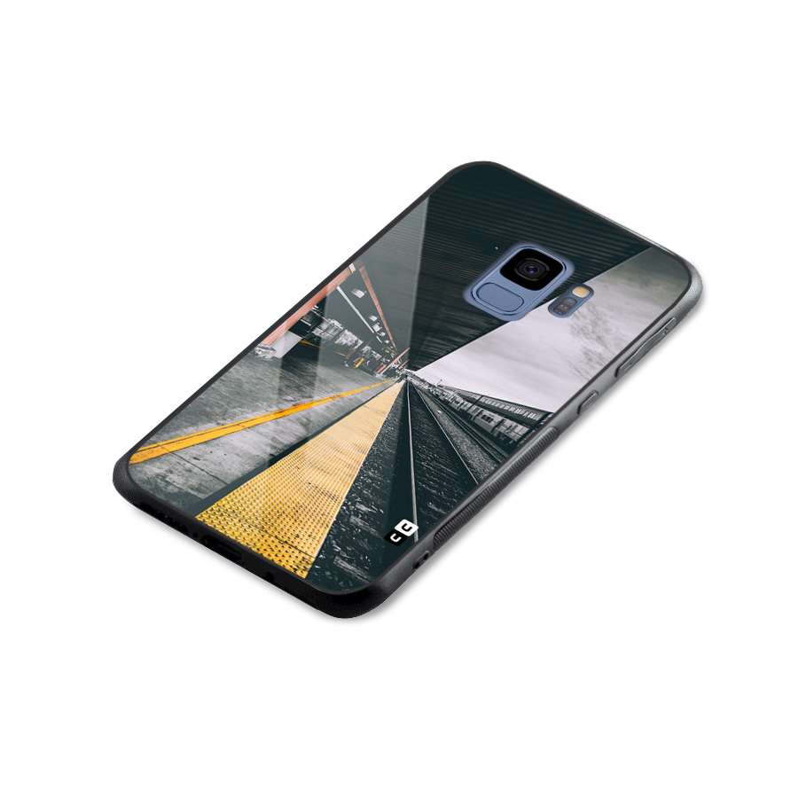Railway Track Glass Back Case for Galaxy S9