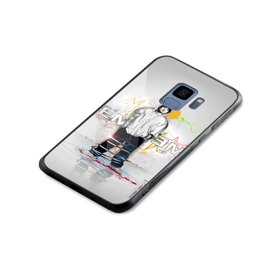 Rap King Eminem Glass Back Case for Galaxy S9