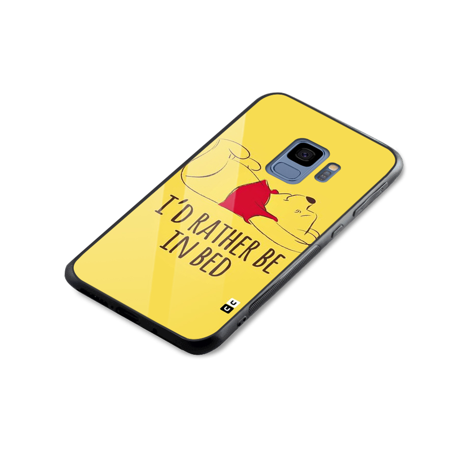 Rather Be In Bed Glass Back Case for Galaxy S9