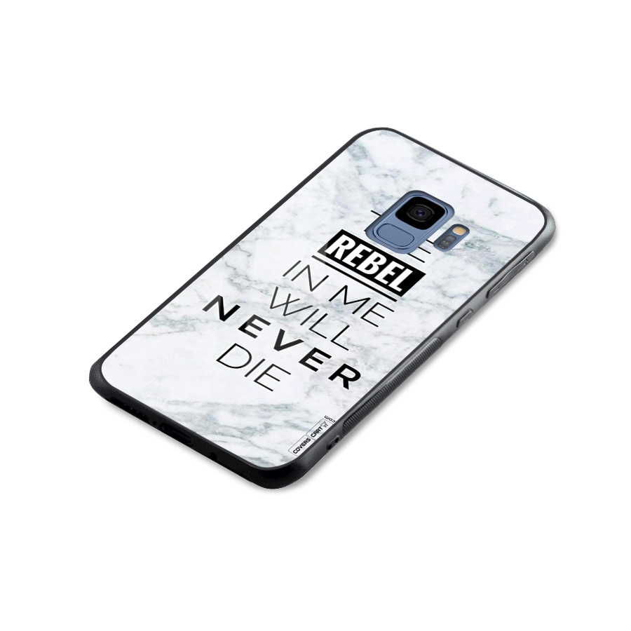 Rebel Will Not Die Glass Back Case for Galaxy S9