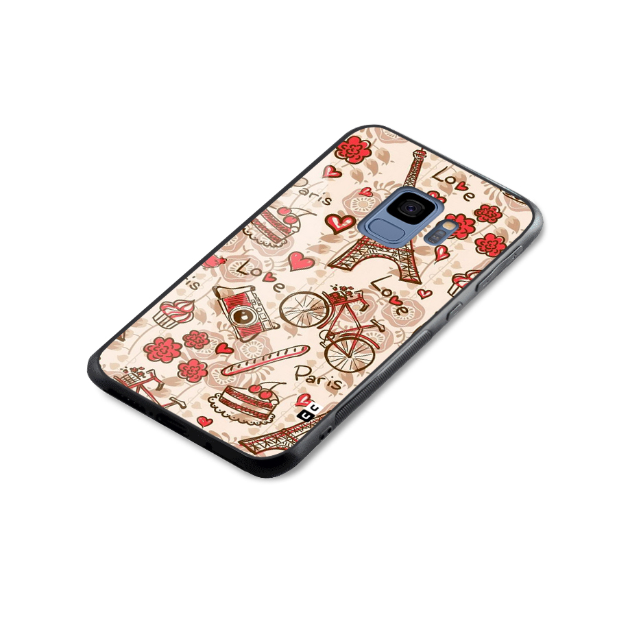 Red Peach City Glass Back Case for Galaxy S9