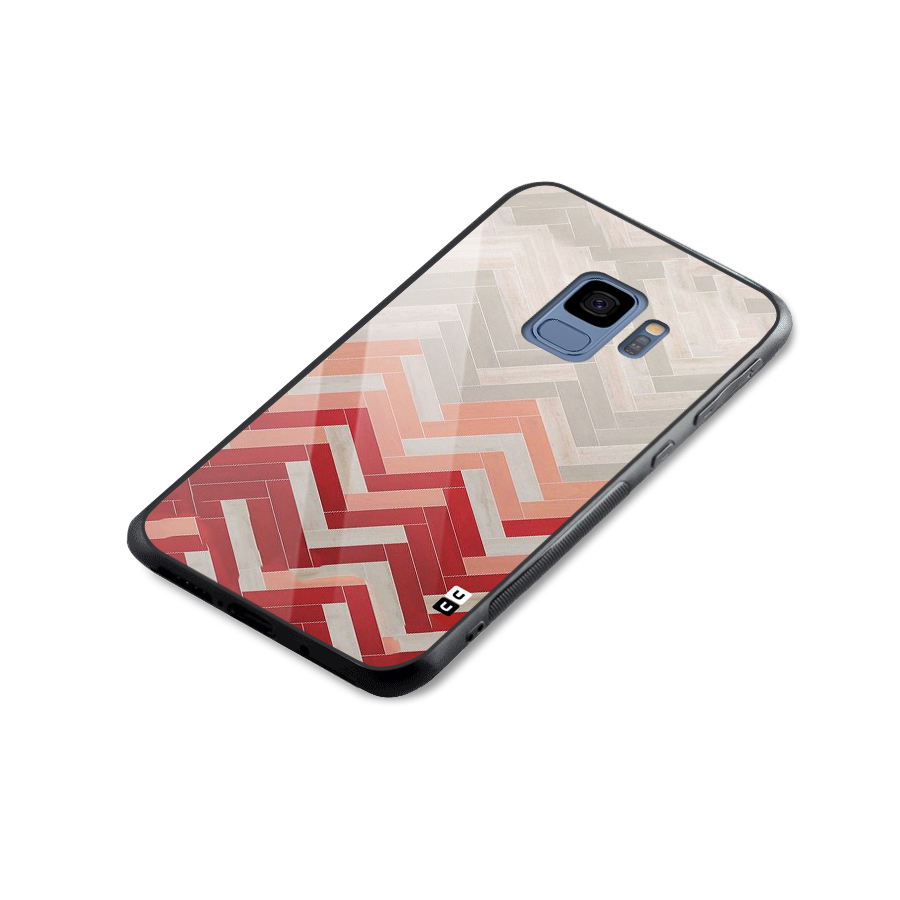 Reds and Greys Glass Back Case for Galaxy S9