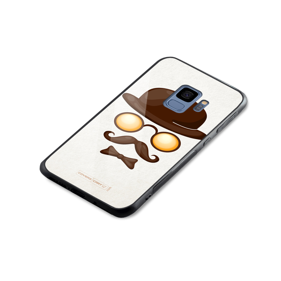 Retro Style Glass Back Case for Galaxy S9