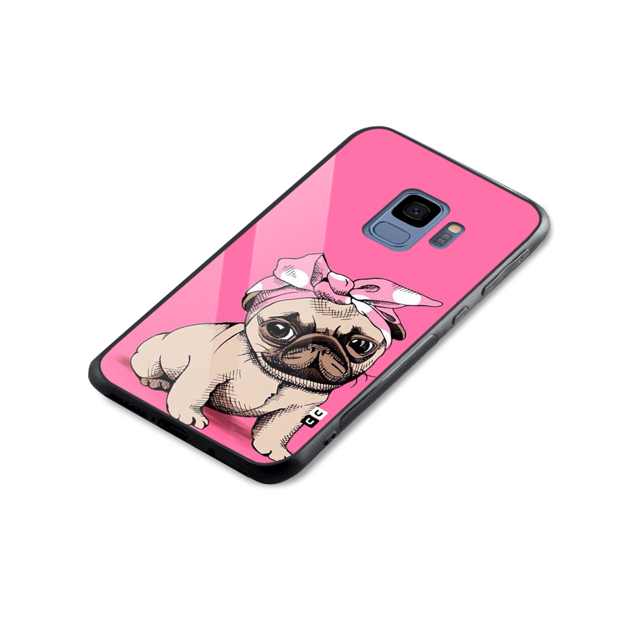 Ribbon Doggo Glass Back Case for Galaxy S9