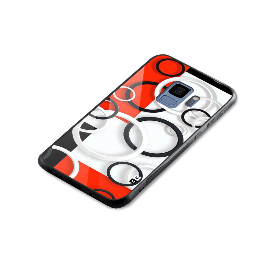 Rings Abstract Glass Back Case for Galaxy S9