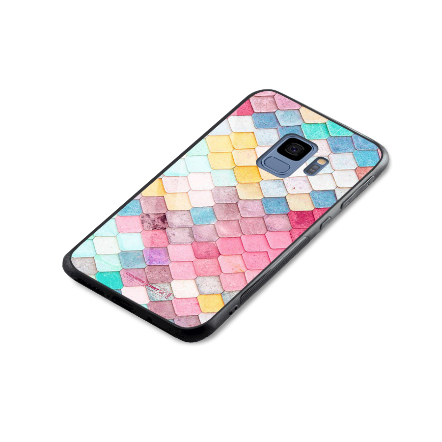 Rocks Pattern Design Glass Back Case for Galaxy S9