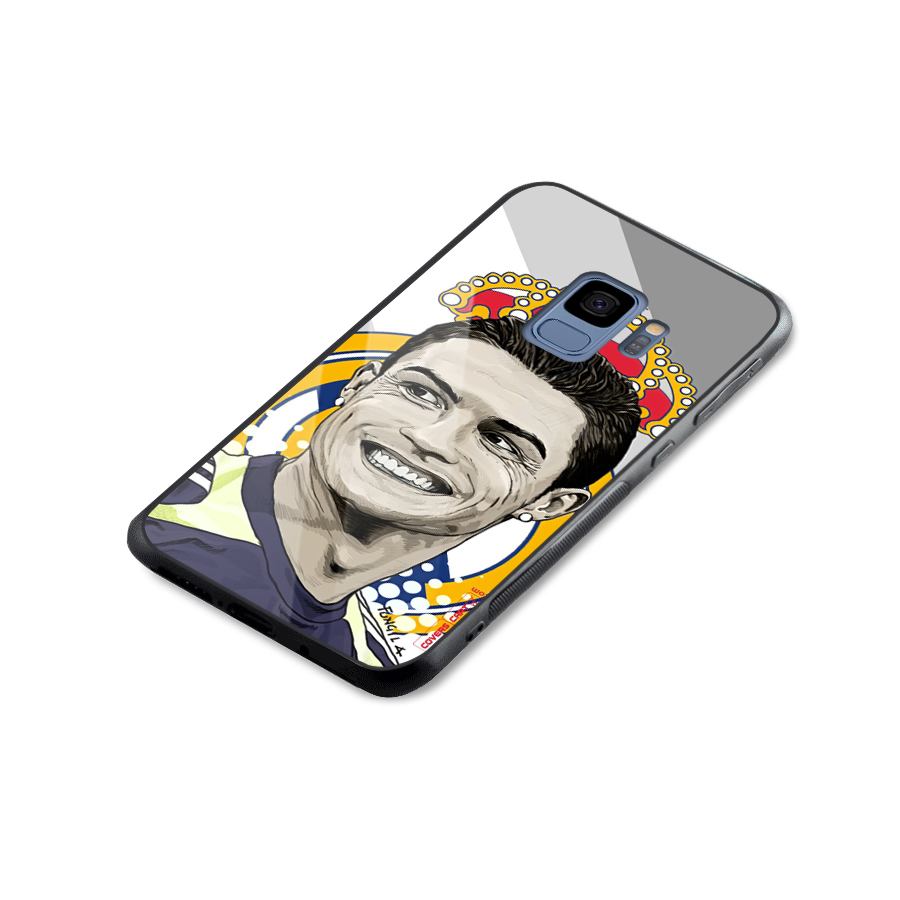 Ronaldo Madrid King Glass Back Case for Galaxy S9