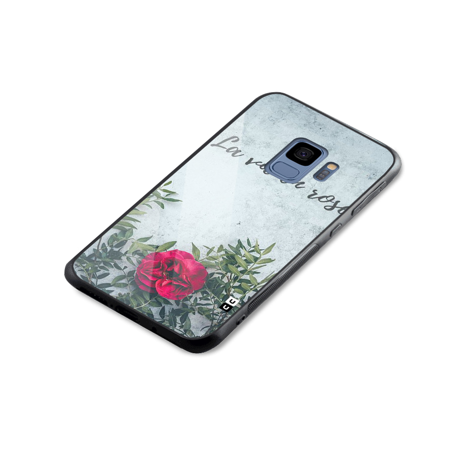 Rose Life Glass Back Case for Galaxy S9