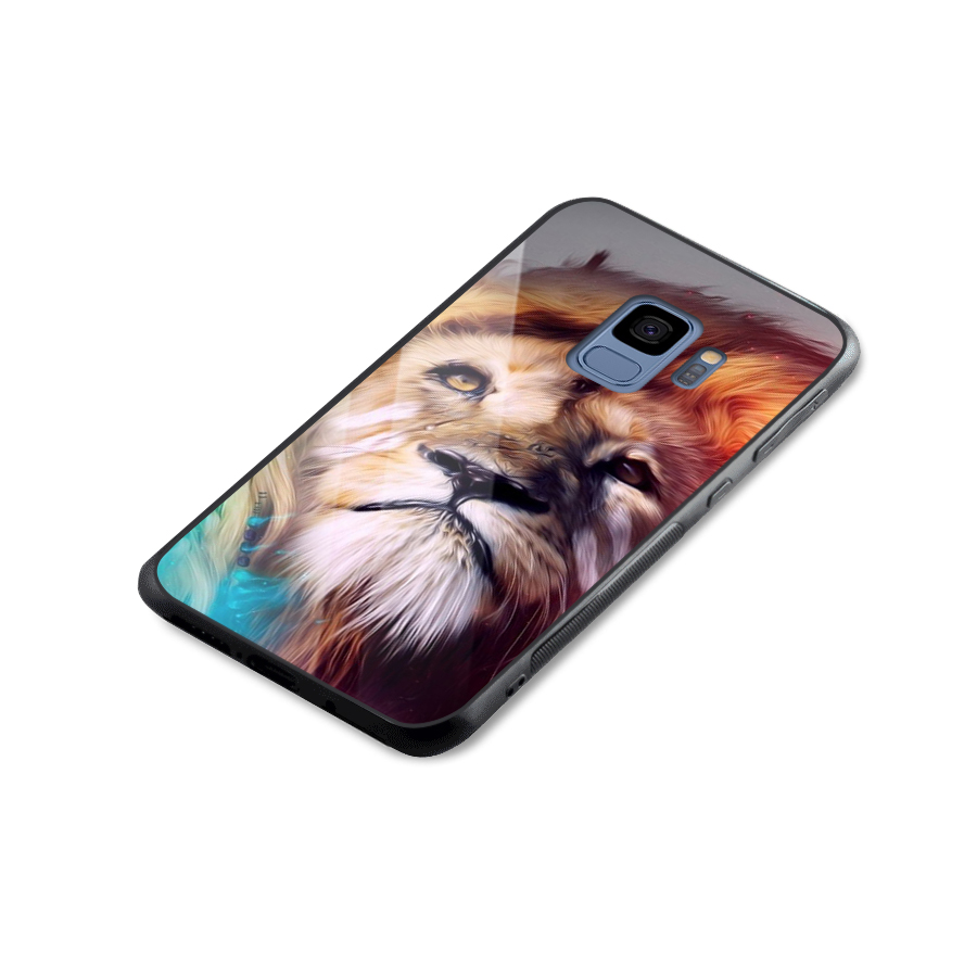 Royal Lion Glass Back Case for Galaxy S9