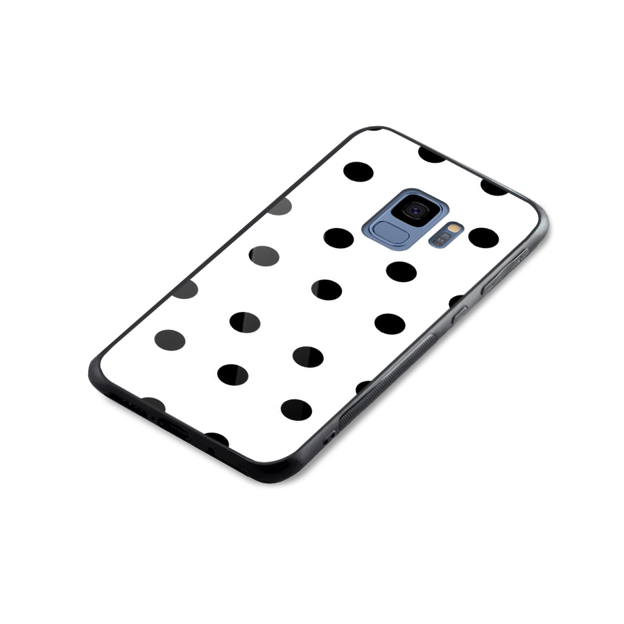 Royal Polka Dots Glass Back Case for Galaxy S9