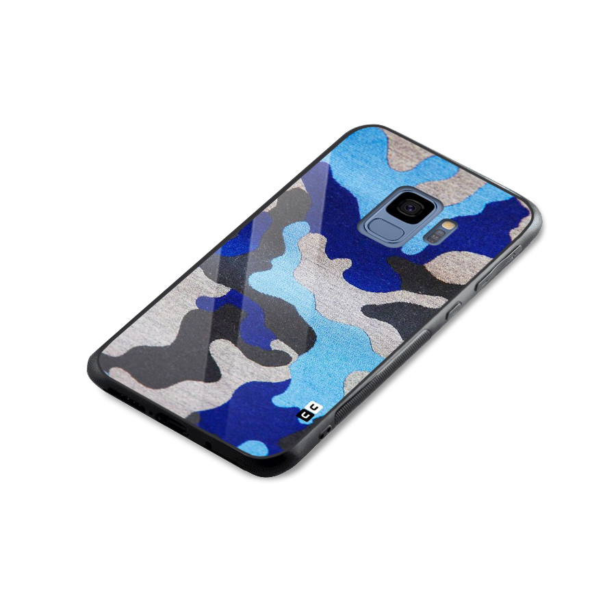Rugged Camouflage Glass Back Case for Galaxy S9