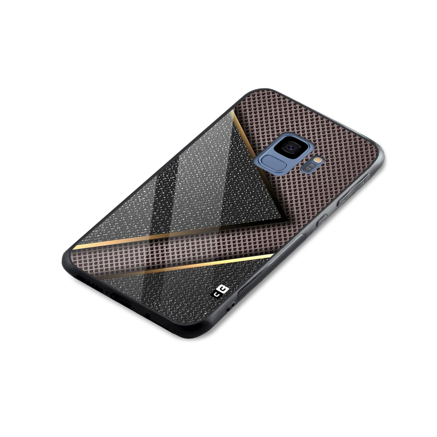 Rugged Polka Design Glass Back Case for Galaxy S9