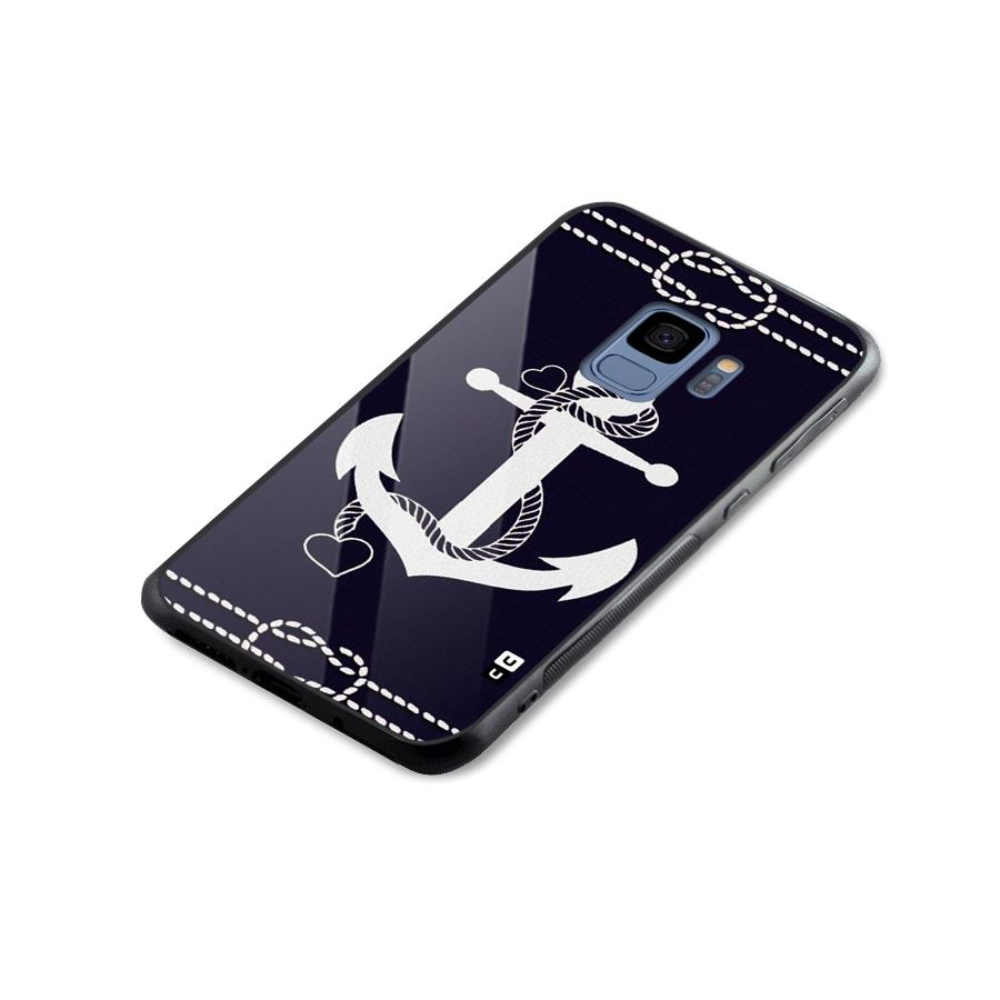 Sail Anchor Glass Back Case for Galaxy S9