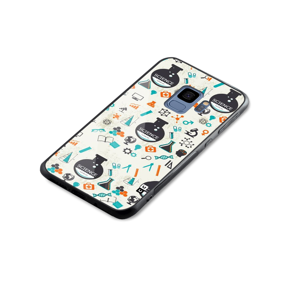 Science Side Glass Back Case for Galaxy S9