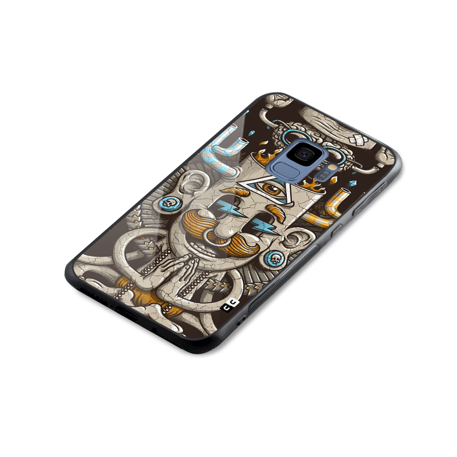 Sculpture Design Glass Back Case for Galaxy S9