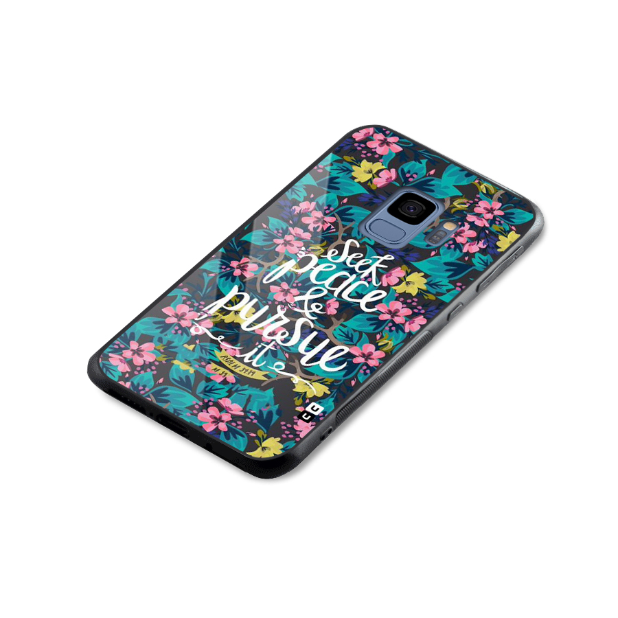 Seek Peace Glass Back Case for Galaxy S9