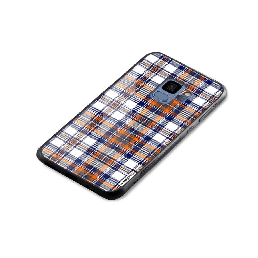 Shades Of Check Glass Back Case for Galaxy S9