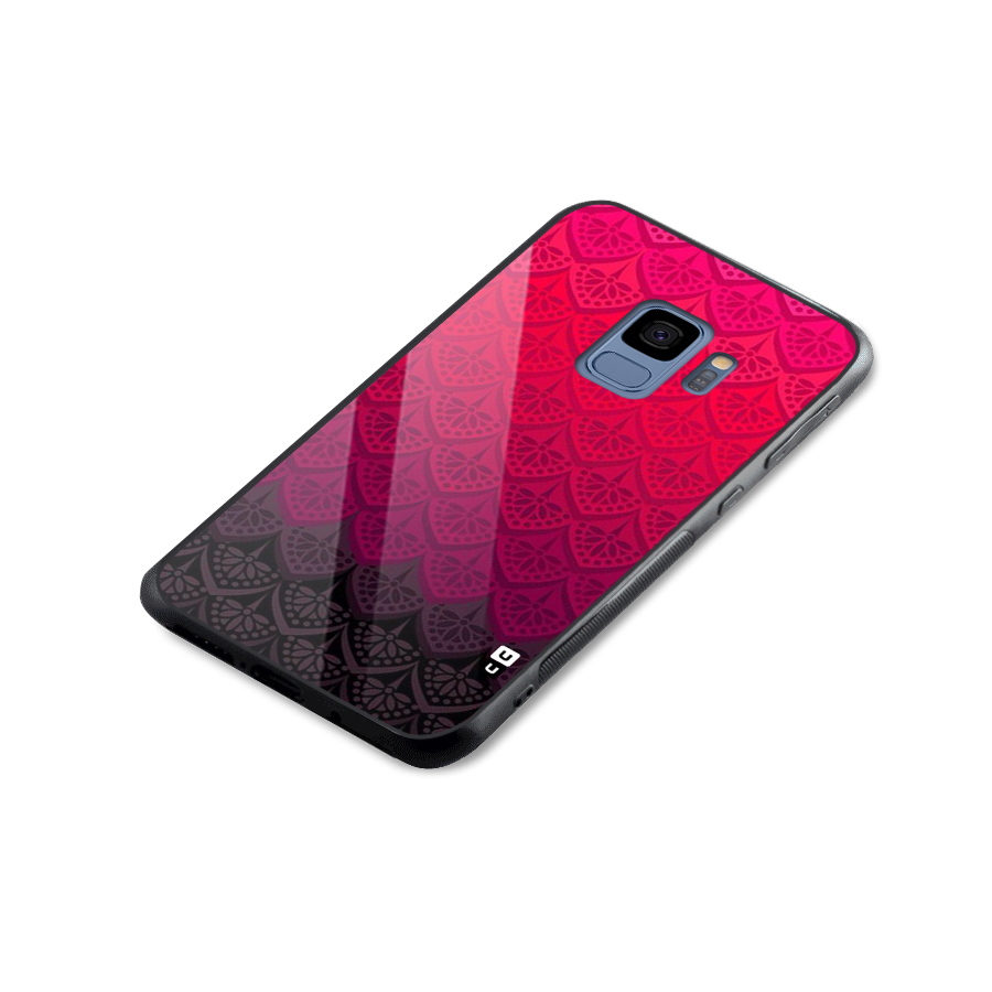 Shades Red Design Glass Back Case for Galaxy S9