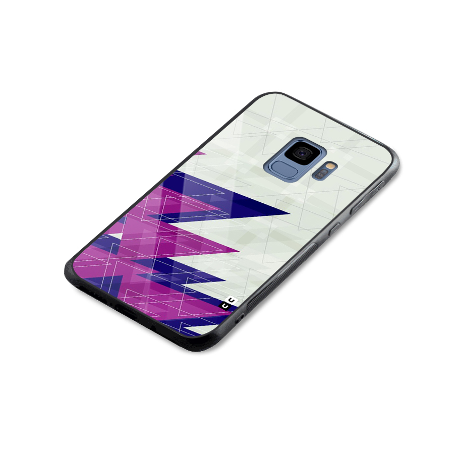 Sharp Abstract Design Glass Back Case for Galaxy S9