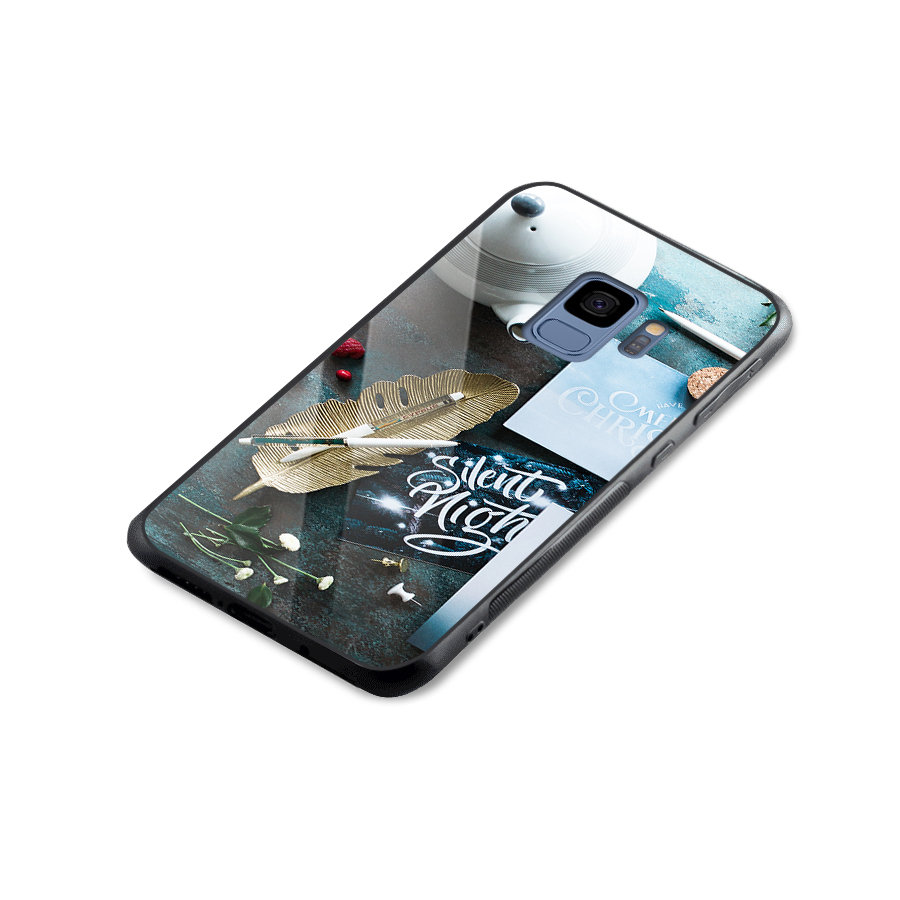 Silent Night Celebrations Glass Back Case for Galaxy S9