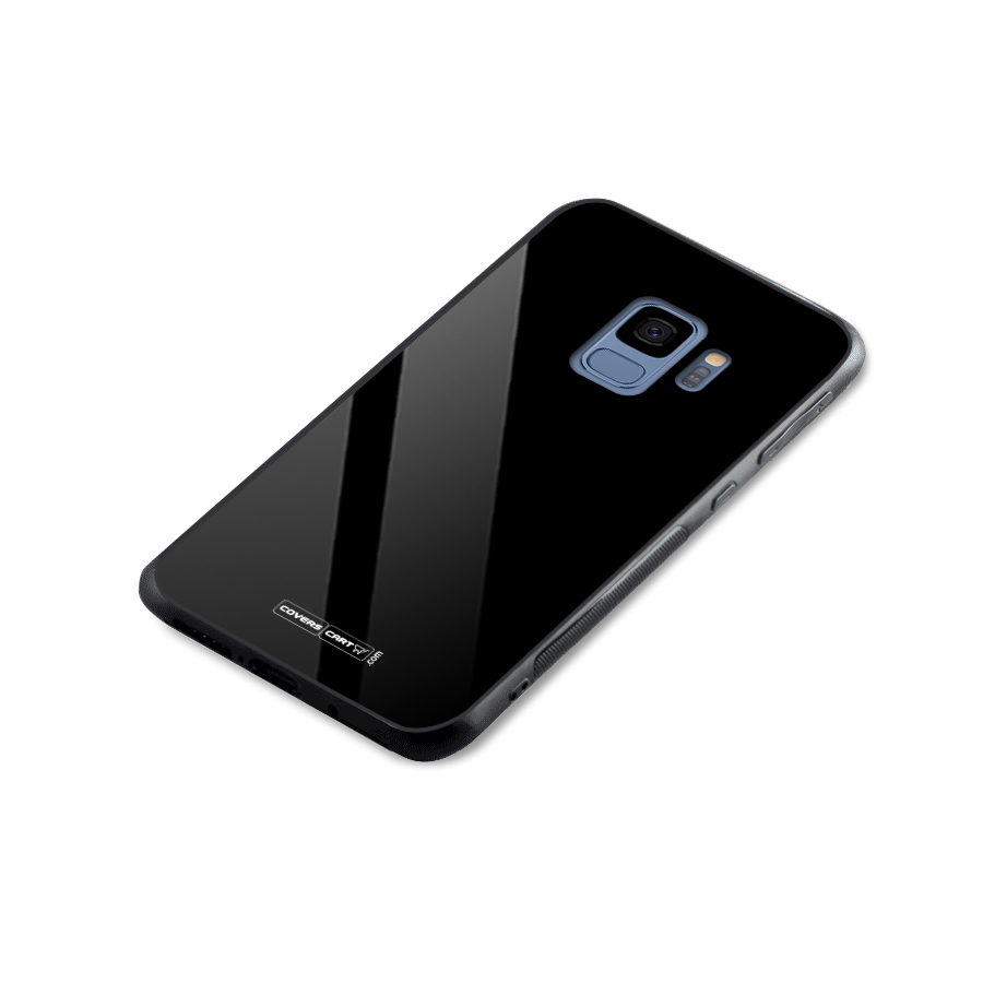 Simple Black Glass Back Case for Galaxy S9