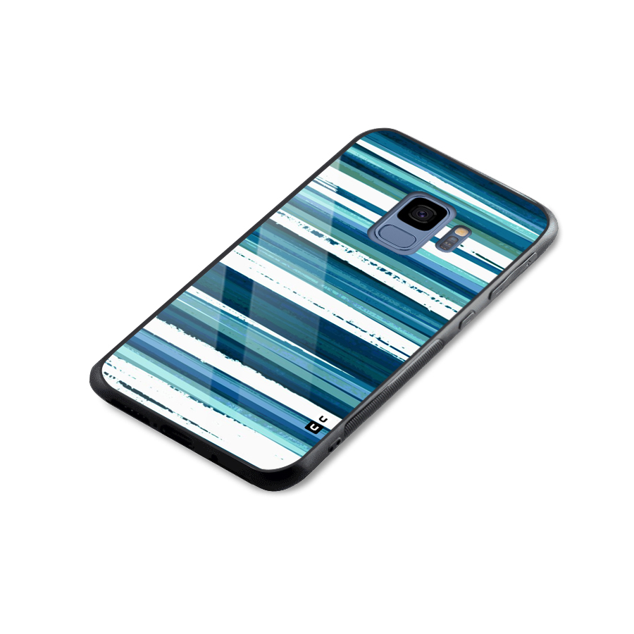 Simple Soothing Lines Glass Back Case for Galaxy S9