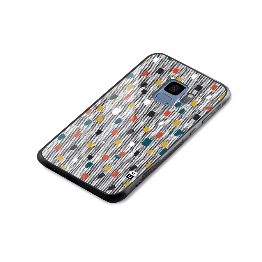 Single Paint Pattern Glass Back Case for Galaxy S9