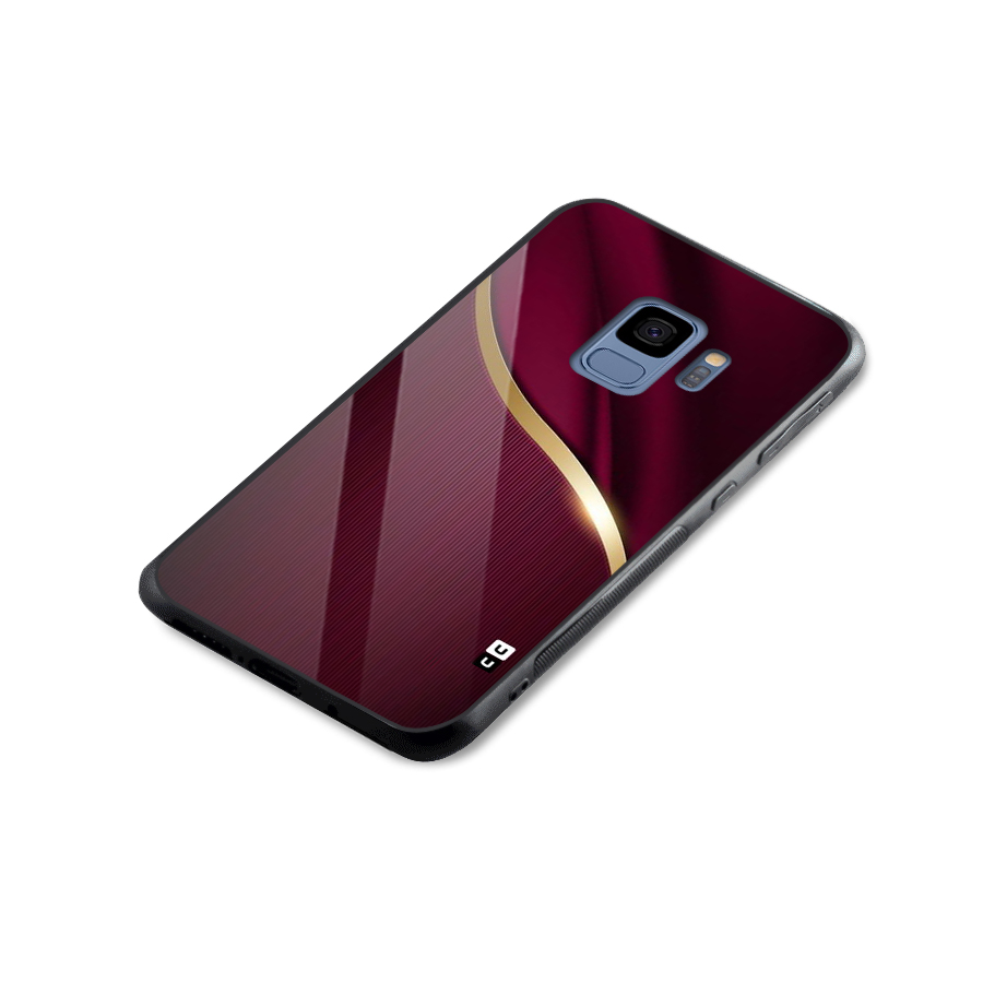 Smooth Maroon Glass Back Case for Galaxy S9