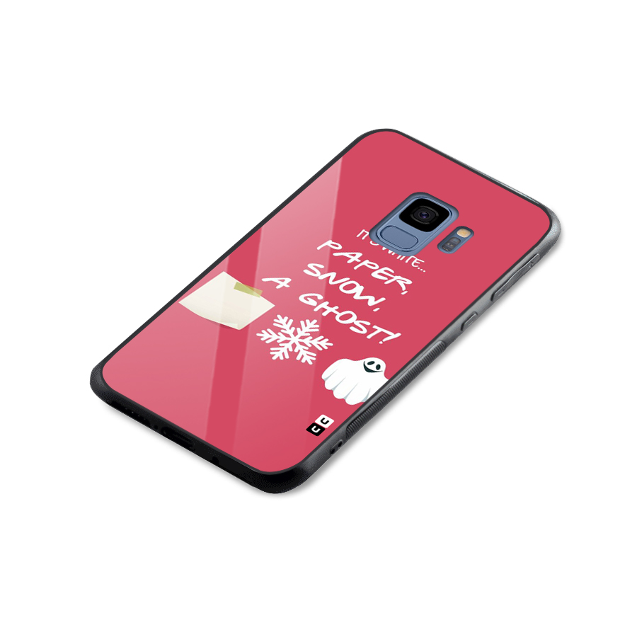 Snow Paper Glass Back Case for Galaxy S9