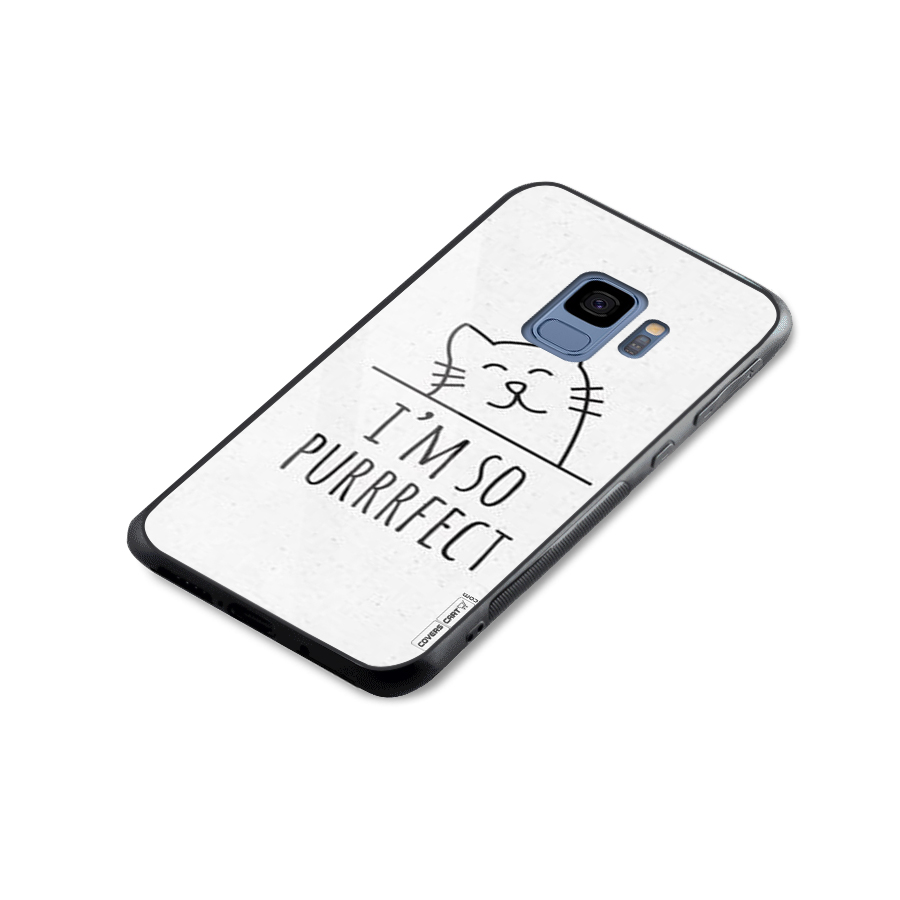 So Purrfect Glass Back Case for Galaxy S9