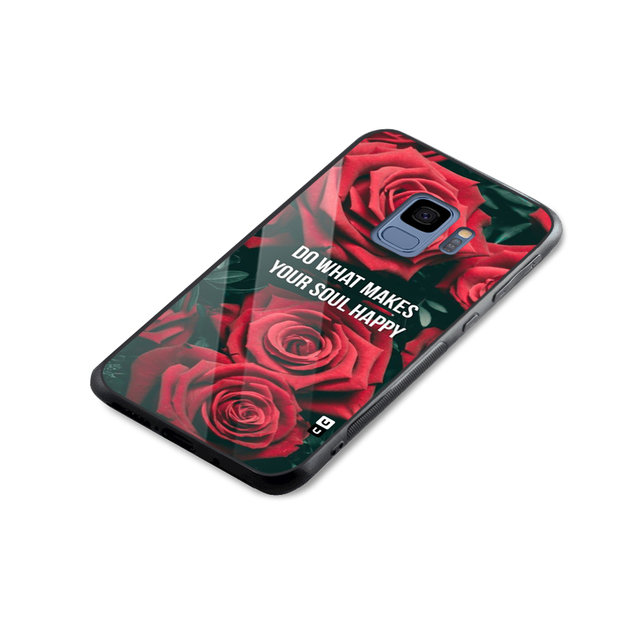 Soul Happy Glass Back Case for Galaxy S9