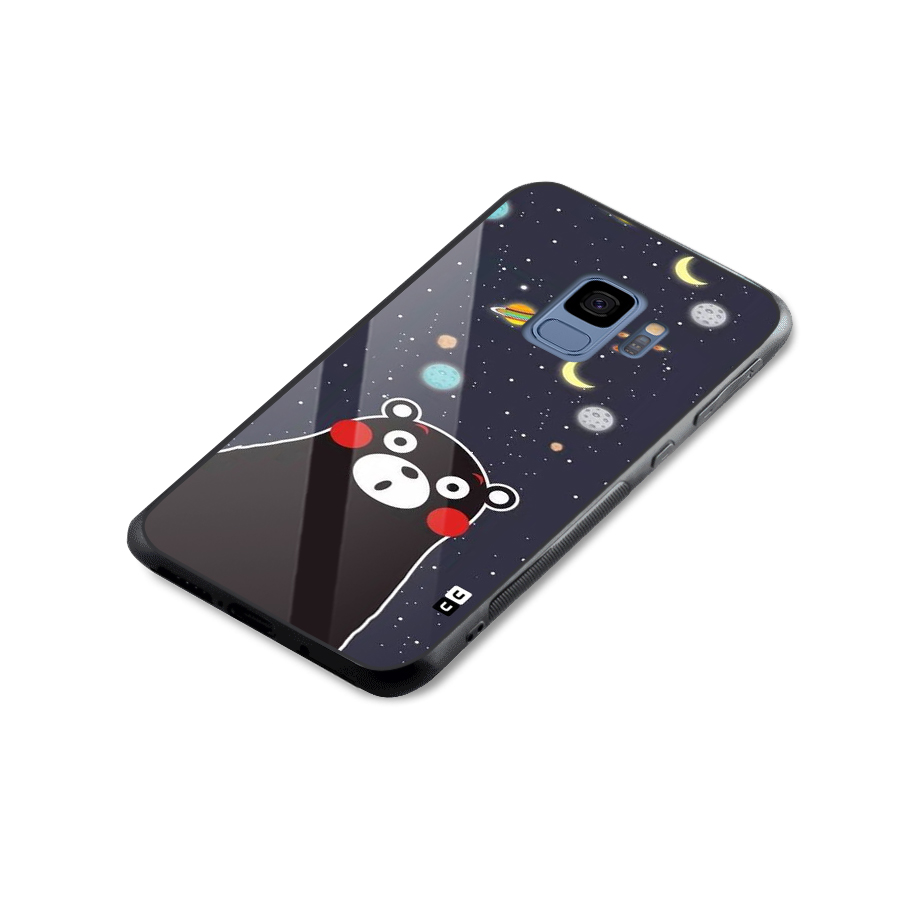 Space Bear Glass Back Case for Galaxy S9