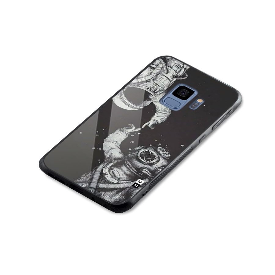 Space Meeting Glass Back Case for Galaxy S9