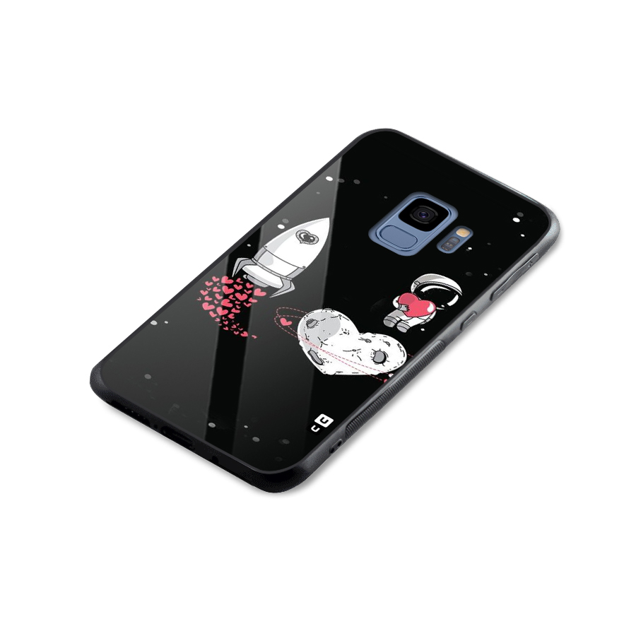Spaceman Love Glass Back Case for Galaxy S9