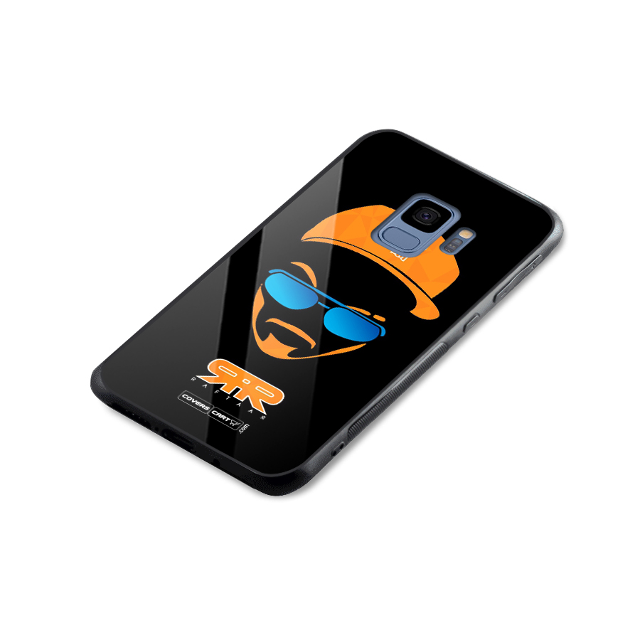 Special Raftaar Edition Orange Glass Back Case for Galaxy S9