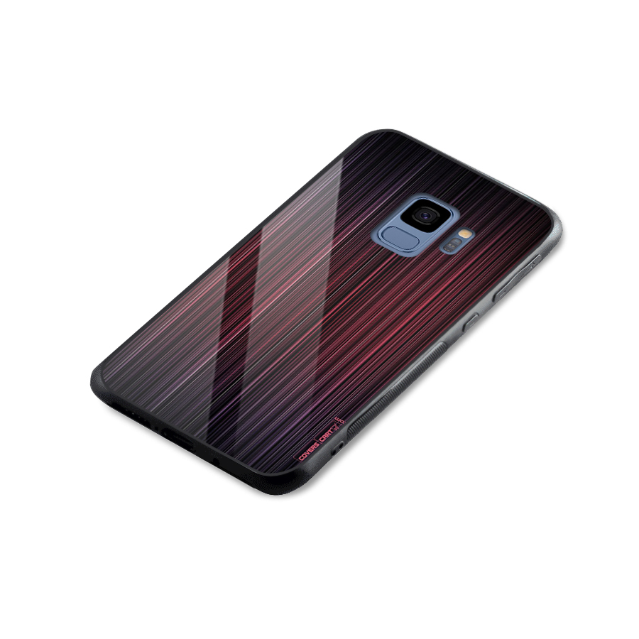 Stripes Gradiant Glass Back Case for Galaxy S9