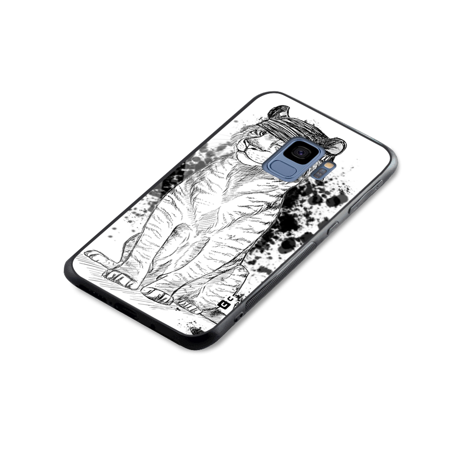 Tiger Wink Glass Back Case for Galaxy S9