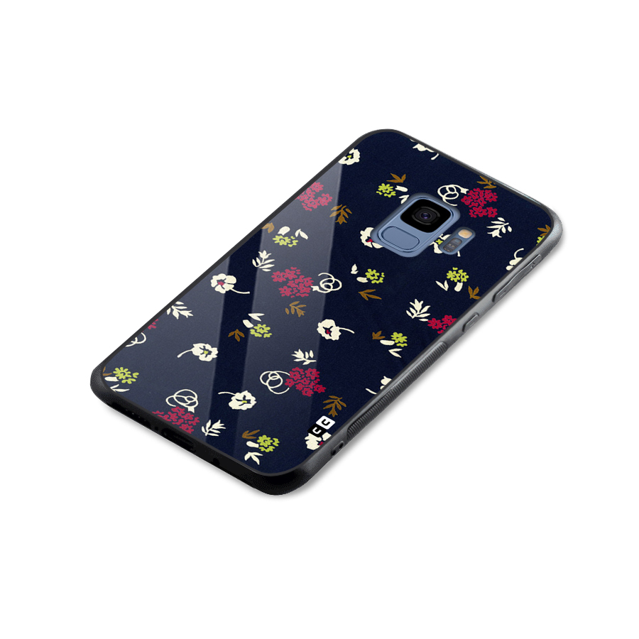Tiny Flowers Glass Back Case for Galaxy S9