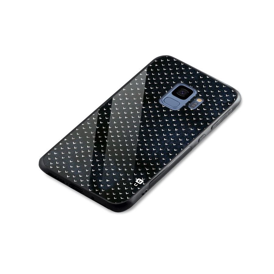 Tiny White Hearts Glass Back Case for Galaxy S9