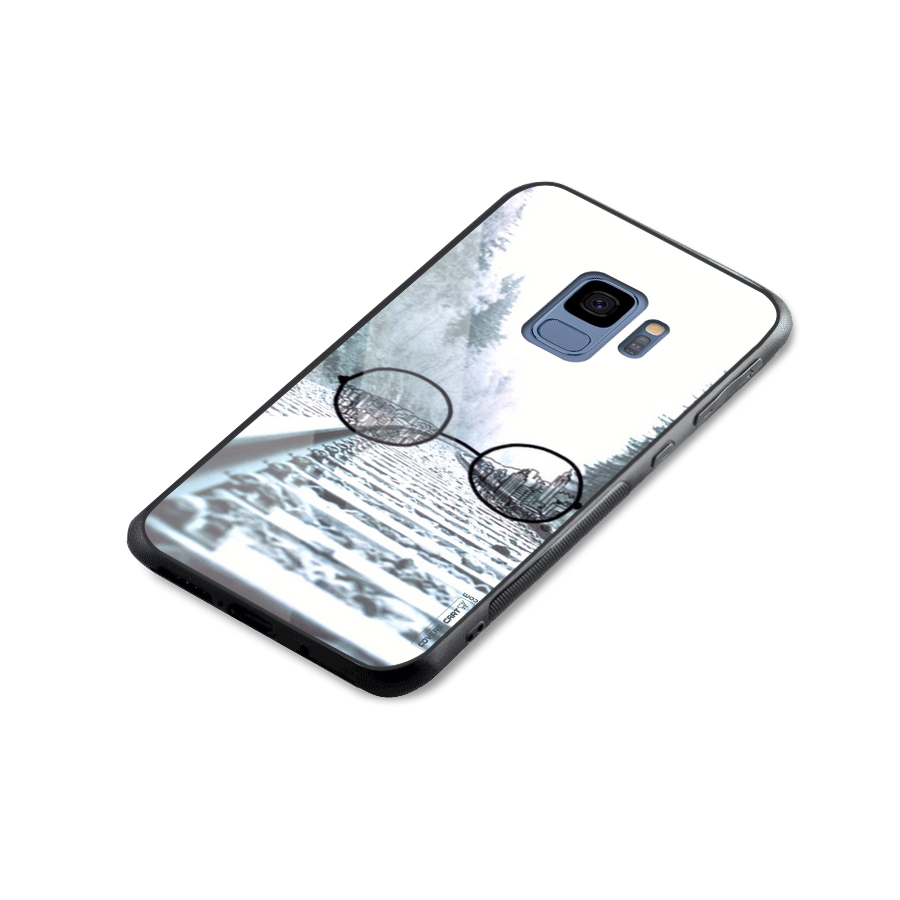 Tracks And Specs Glass Back Case for Galaxy S9