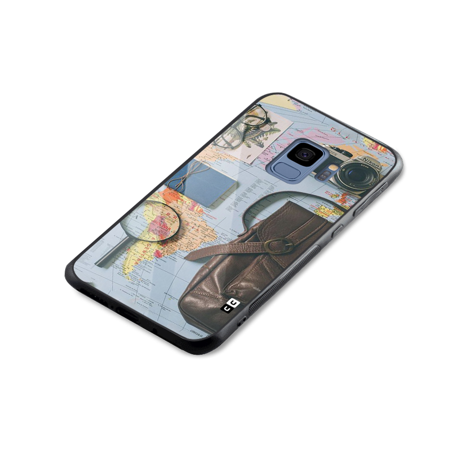 Travel Requisites Glass Back Case for Galaxy S9