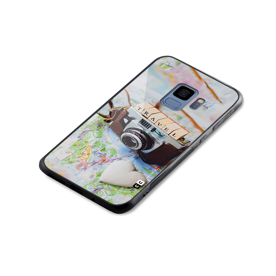 Travel Snapshot Glass Back Case for Galaxy S9