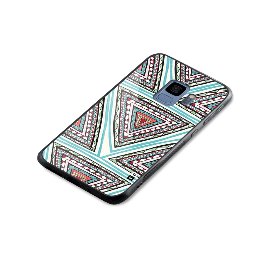 Triangle Abstract Mode Glass Back Case for Galaxy S9