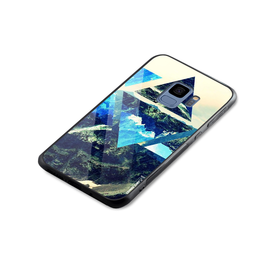 Triangular View Glass Back Case for Galaxy S9