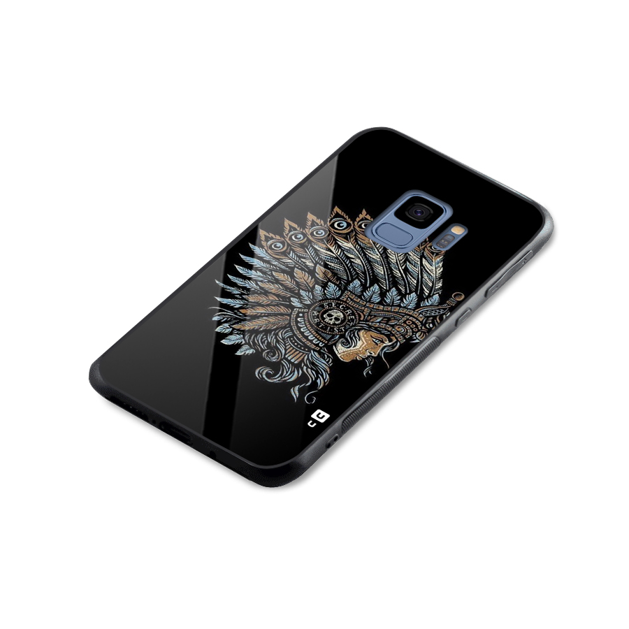 Tribal Design Glass Back Case for Galaxy S9
