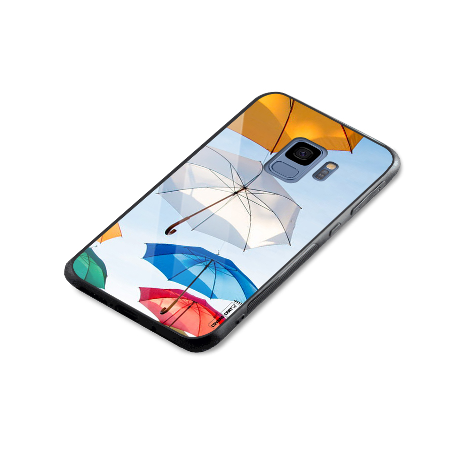Umbrella Sky Glass Back Case for Galaxy S9