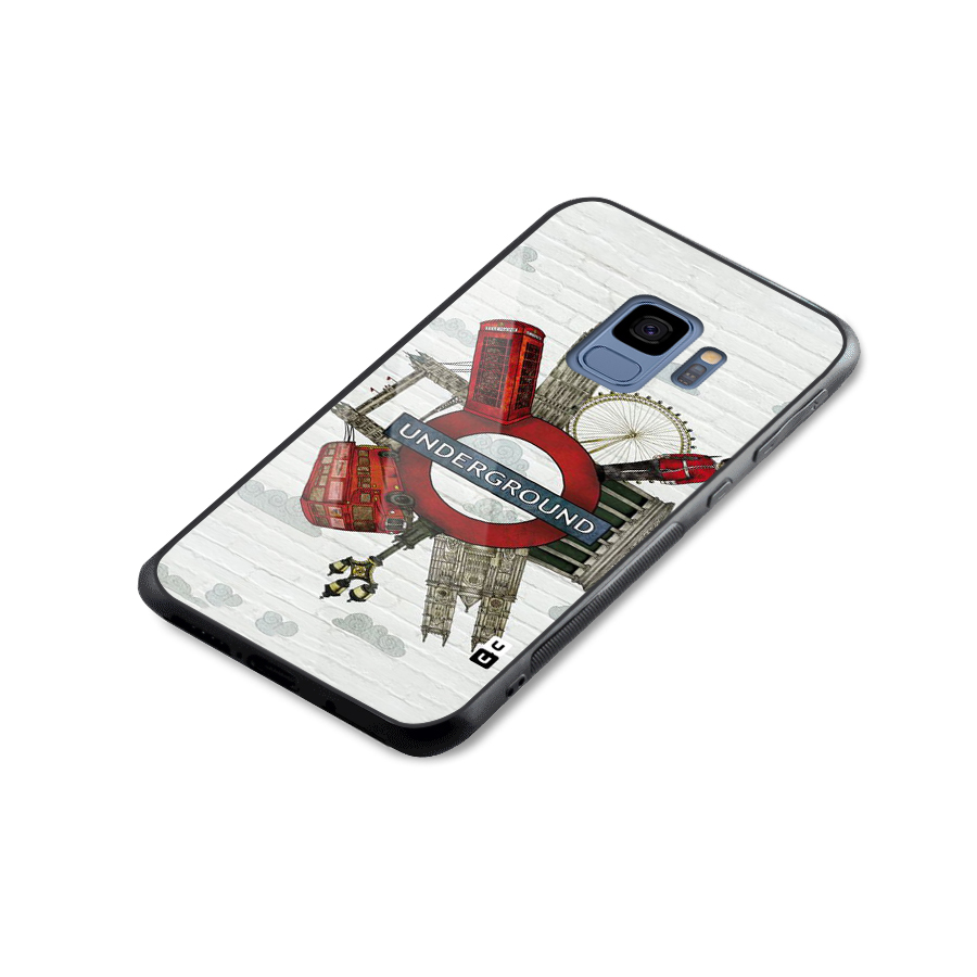 Underground Design Glass Back Case for Galaxy S9